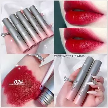 Грязевой туман для губ, матовая глазурь для губ, бархат, не легко выцветает, блеск для губ, помада, помада, жидкая помада