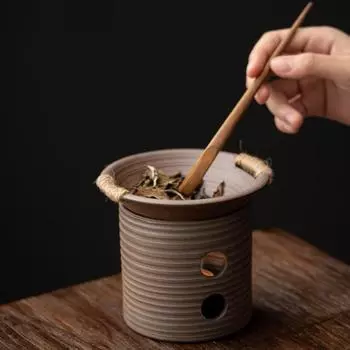 Грубая керамическая печь для обжарки чая, керамическая свечная печь, посуда для обжарки чая, усилитель аромата чая, бытовой чайный сервиз кунг-фу