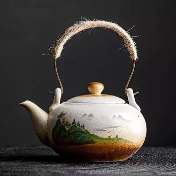 Грубый керамический горшок, сделанный из снежного цветка, чайный горшок, керамический чайный сервиз, старинный чайный горшок, западный горшок Ши, глазурь для заварочного чайника Tianmu, глина