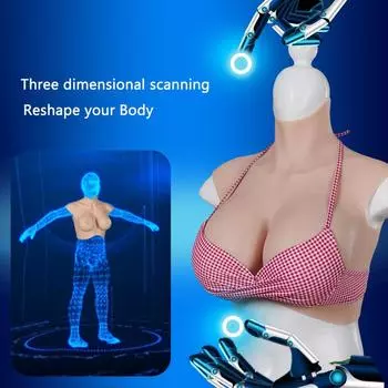 Грудь Силиконовая Тонкая Макияж Транссексуалы Перетащите Поставки Пластиковые Поддельные Груди Груди L-B cup