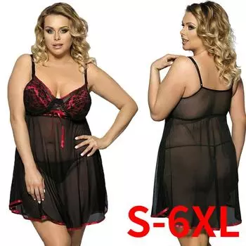 ГРУДИ S-6XL женская большая кружевная юбка пикантная горячая элегантная очаровательная полупрозрачная точка росы сексуальное нижнее белье на голове S красный