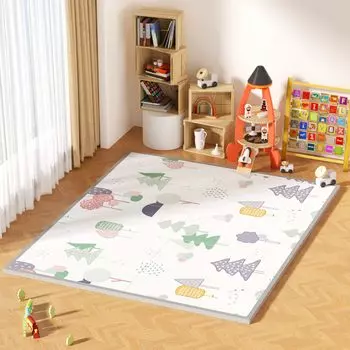 GruFini Baby Play 200 x 180 x 2 Safety Baby Baby Play Baby 1 шт. x 180 x 2 Коврик для дерева, складной, см, толстый, протестированный, коврик, водонепроницаемый, звуконепроницаемый, коврик,