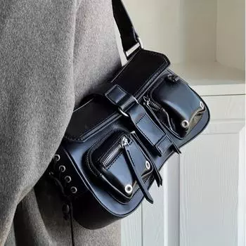 Grunge Y2K Сумка-багет под мышками Модная сумка через плечо в стиле хиппи Сумка и кошелек