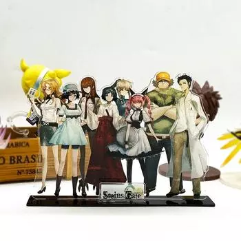 Группа Steins Gate Rintarou Kurisu Mayuri Itaru Moeka Ruka Nyannyan, игровая акриловая подставка, игрушка-фигурка