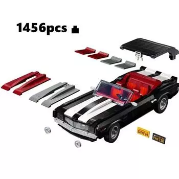 Группа технических машин Супер спортивный автомобиль Camaroed Muscle Car Сборка строительный блок Модель игрушка для мальчика подарок NO BOX