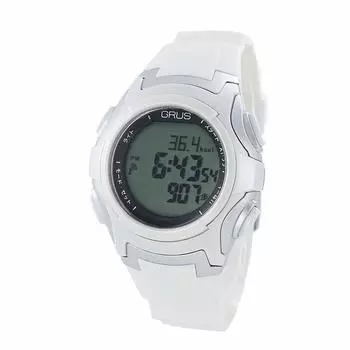 GRUS Walking Watch, измеряющий количество шагов и шагомер [GRUS] с радиоуправлением, длина, унисекс, легкие, мужские и женские [] (GRS005-02/Белый)