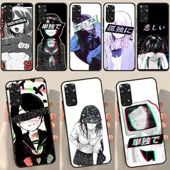 Грустная девушка японское аниме для Redmi Note 12 Pro Plus чехол для Redmi Note 10 8 9 11 Pro 12S 11S 10S 9S 9C 10C 12C чехол Redmi Note 12 4G
