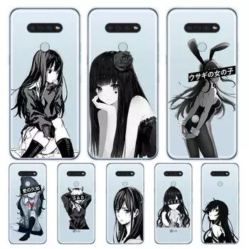 Грустная японская аниме девушка для LG K92 K52 K62 K22 K71 K61 K51S K41S G8 G8S G8X V35 V50 V40 V50S V60 Q60, чехол для телефона LG G8 ThinQ