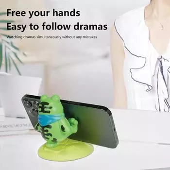 Грустный держатель для телефона с лягушкой, мультяшная лягушка, настольный кронштейн для телефона, креативные украшения для iPhone, Samsung, Xiaomi, подставки для мобильных телефонов