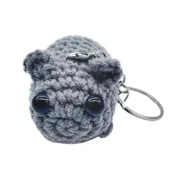 Грустный хомяк плюшевая игрушка грустный хомяк брелок брелки кольцо для аксессуаров сумка забавный кулон брелок ювелирные изделия фанаты подарки as the picture