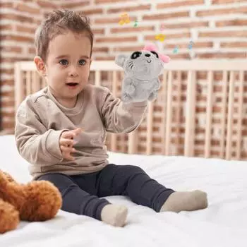 Грустный хомяк плюшевая игрушка мягкая кукла хомяк для детей взрослых плюшевая игрушка брелок декоративная музыкальная модель плюшевая подвеска With music