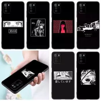 Грустный LEWD японский чехол для телефона Xiaomi Redmi Note 7 8 9 10 Lite 11 11E 11T 12 Pro 11S 4G 10T 5G 8T 9S 10S мягкий черный чехол из ТПУ Redmi Note 7(Pro)