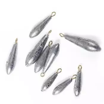 Грузило для рыбалки 10-50 г Подвеска в виде листа ивы Снасти для рыбалки на открытом воздухе 5pcs10g