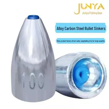 Грузило пуля из сплава с пластиковым сердечником: Имитация вольфрама из углеродистой стали для техасской оснастки для рыбалки
