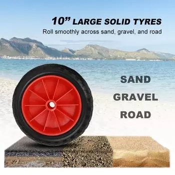 Грузоподъемность 80 кг Складная тележка для каяка Энергосберегающая двухколесная тележка для каяка-каноэ Type 2 чёрный