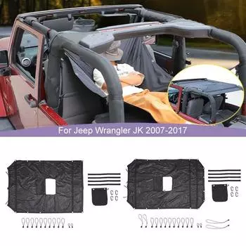 Грузовая сетка на крышу, изолирующая сетка для отдыха на крыше для Jeep Wrangler JK 2007-2017, внешние аксессуары автомобиля 2-Door