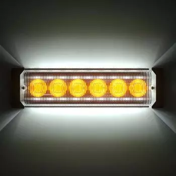 грузовик 12v 24v 6smd светодиодный постоянный предупреждающий свет сетка световая панель автомобильная фара янтарный фонарь желтый белый красный синийсветофор abs жёлтый