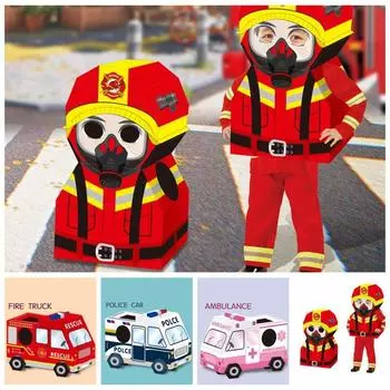 Грузовик, динозавр, картонная коробка, двигатель, автомобиль, динозавр, бумажный дом, динозавр, картон, носимый детский подарок no.1