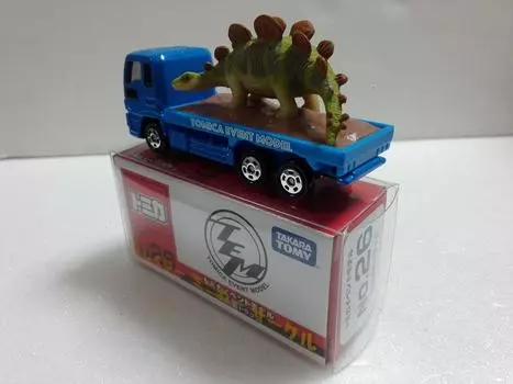 Грузовик для перевозки динозавров Tomica Event Model 26 Crazy Mini Car Circle с кейсом, отправлен со склада Amazon No.