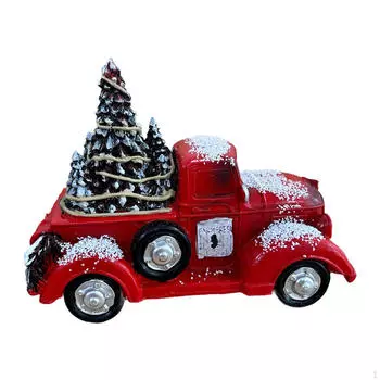 Грузовик Рождественская елка Статуя Настольный центральный элемент Коллекционное настольное украшение Подарок для