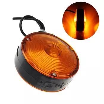 1/2 шт. Серьги-леденцы для прицепа, грузовика, грузовика, янтарного/оранжевого цвета, боковые габаритные фонари на зеркало, 12 В/24 В, грузовик, прицеп, фургон, караван 12V янтарь