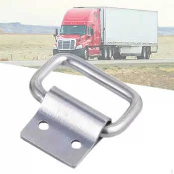 Грузовой якорный крюк, крепежная петля, практичная, простая в установке, металлическая буксировка прицепа Silver 5.1x5.2 cm