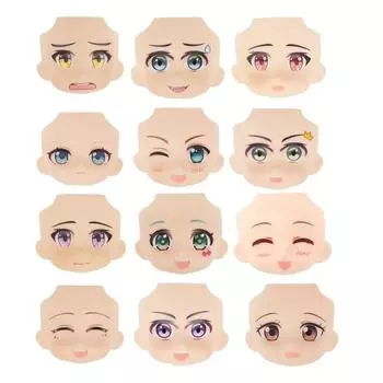 GSC Голова Куклы Сменное Лицо 3D Наклейка Глаза Obitsu 11 Кукольное Лицо OB11 Кукольное Лицо DIY Аксессуары Style 2