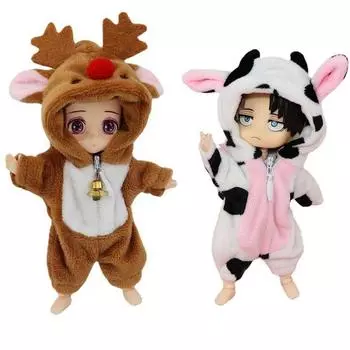 GSC YMY 1/12 BJD Комбинезон Молли Динозавр Кукла Одежда Ob11 Одежда Кукла Одежда BJD Кукла grey