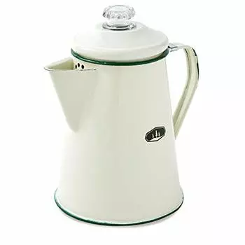 GSI 11872007016008 Перколятор Deluxe Enamel, 8 чашек, кремовый В20,1 x Ш14,7 x Г22,9 см