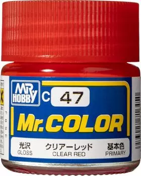 GSI Creos Color Clear Red Gloss 10 мл Модельная краска C47 Mr.