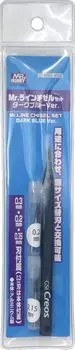 GSI Creos G Tool Line Chisel Set Темно-синее лезвие Пластиковый модельный инструмент Mr. Вер. (0,3 мм, 0,2 мм, 0,15 мм включены) ГТ-65БС темно-синий