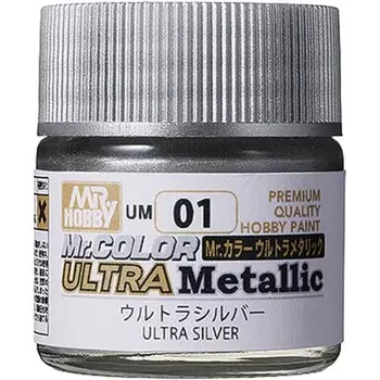 GSI Creos GSI Creos Mr. Color Ultra Metallic Ultra Silver 10ml Model Paint UM01