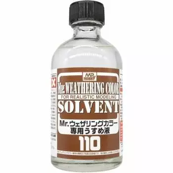 GSI Creos GSI Creos Mr. Weathering Color Dedicated Thinner Liquid 110ml Model Paint Thinner WCT101