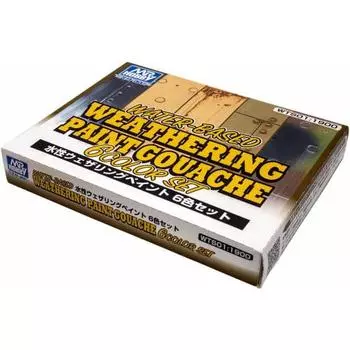 GSI Creos GSI Creos Water Based Weathering Paint 6 Color Set Model Paint WTS01