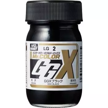 GSI Creos Mr. Color GGX Black Gloss 60ml Model Paint LG2