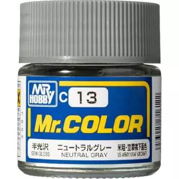 GSI Creos Mr. Color Neutral Gray Semi-Gloss 10ml Model Paint C13