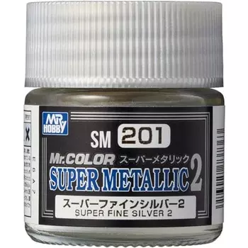 GSI Creos Mr. Super Metallic 2 Super Fine Silver 2 10ml Model Paint SM201