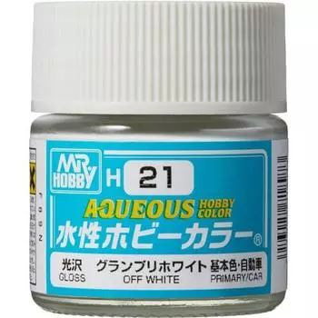 GSI Creos New Water-based Hobby Color Grand Prix White 10ml Model Paint H21