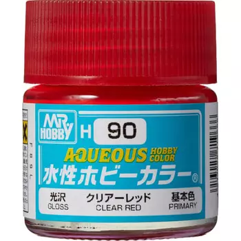 GSI Creos New Water-based Hobby Color Clear Red Gloss 10ml Model Paint H90