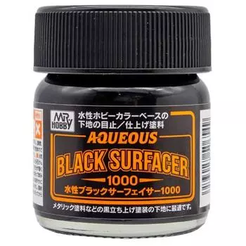 GSI Creos Water-Based Black Surfacer 1000 Hobby Finishing Material HSF03
