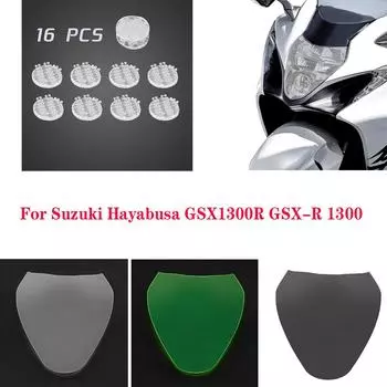GSX-R 1300 Защитная крышка решетки фары Защитная линза экрана мотоцикла для Suzuki Hayabusa GSX1300R GSX1300r 2020-2025 прозрачный черный