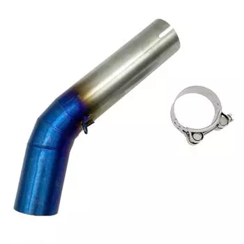 GSXR600 GSXR750 аксессуары для мотоциклов, переходник среднего звена выхлопной трубы для Suzuki GSXR600 GSXR 600 750 2006-2007 серебряный