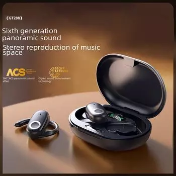 GT288 Bluetooth 5.3 Наушник-крючок: Удобный, интеллектуальный цифровой дисплей, высокое качество звука, длительное время работы от батареи, универсальная посадка. Exclusive Edition чёрный