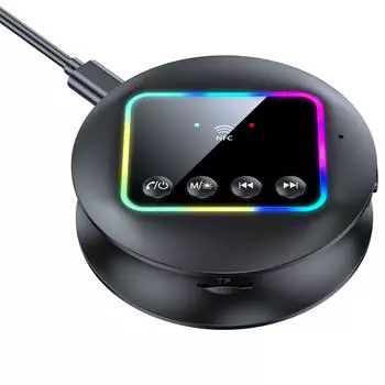 GT77 BT5.4 беспроводной аудиоадаптер 2 в 1 аудио передатчик приемник NFC быстрое сопряжение AUX RCA TF чёрный