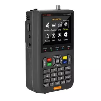 GTMEDIA V8 Finder 2 Измеритель телевизионного сигнала Приемник сигнала DVB-S/S2/S2X 3,5-дюймовый ЖК-дисплей H.264 Without Storage Bag серый