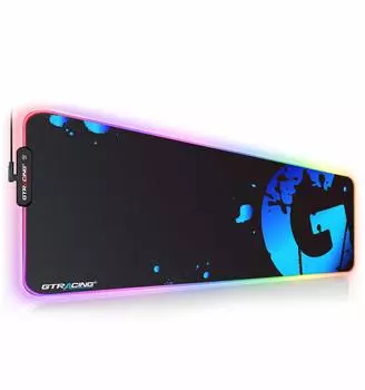 GTRACING игровой коврик для мыши коврик для мыши коврик для клавиатуры игровой большой светящийся ПК компьютер RGB водонепроницаемый USB-кабель в комплекте нескользящий