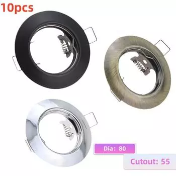 GU10 лампа крепление сменное 55 мм/2.17 дюйма вырезное отверстие потолочный светильник встраиваемый светодиодный светильник 3 типа 10 PCS