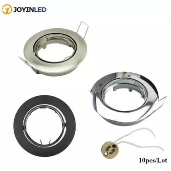 GU10 основание лампы керамический патрон для светильника поверхностный светильник рамка потолочный светильник точечный светильник корпус цинковый сплав 10 PCS