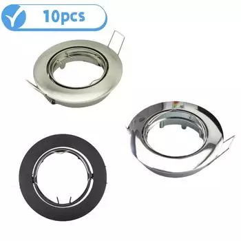 Gu10 Патрон для лампы Gu10 Рамка для потолочного светильника Потолочный светильник Рамка для прожектора Корпус для потолочного светильника Цинковый сплав 10 PCS