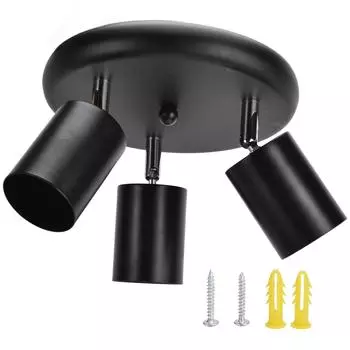 GU10 Потолочный патрон для точечного светильника с 3 головками, вращающееся основание лампы, приспособление для спальни, столовой, шопинга